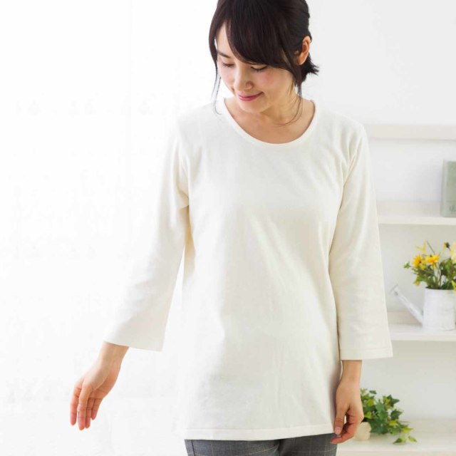 七分袖 Tシャツ ヘンプ 麻 コットン 大麻